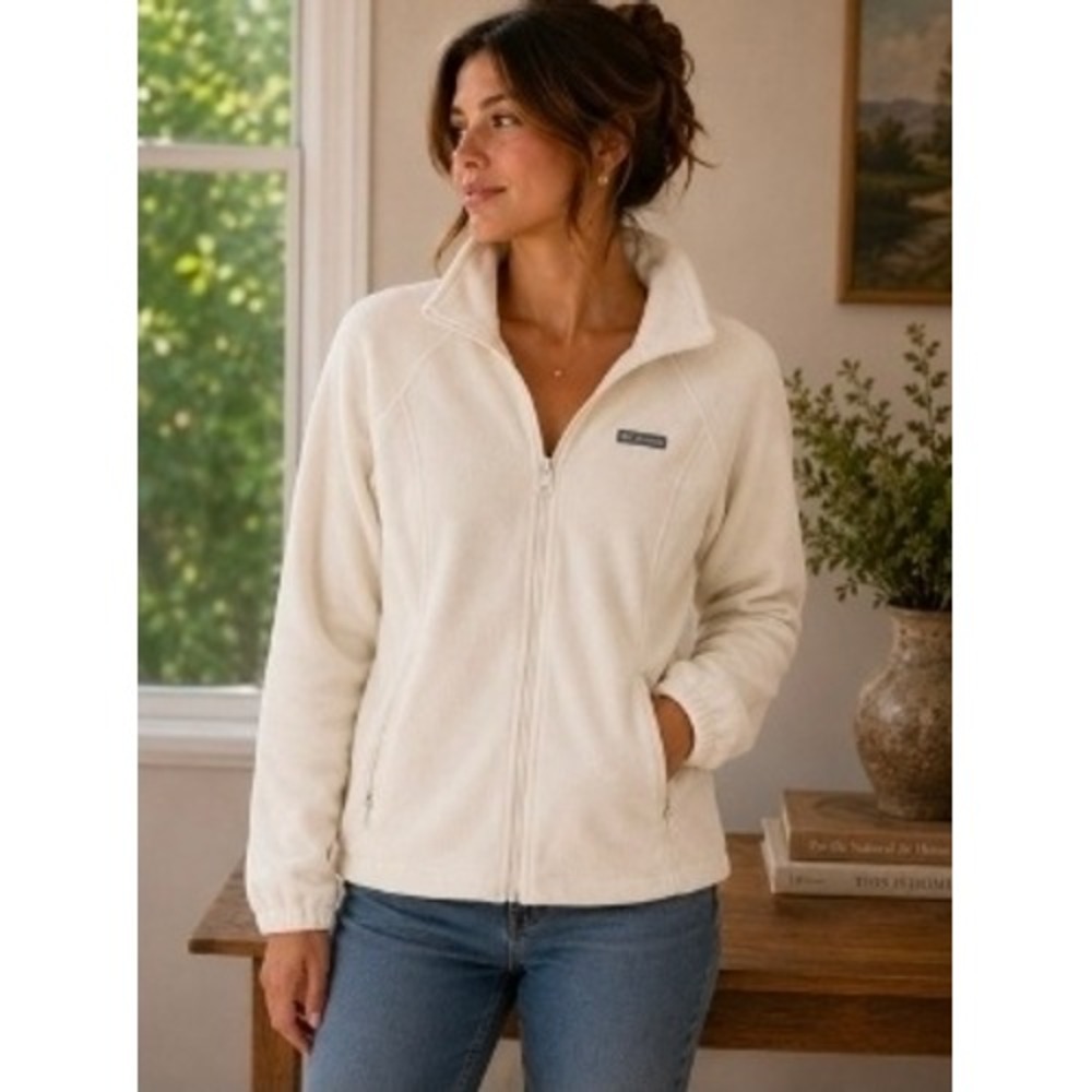 Columbia Benton Springs Full Zip Fleece Jacket White XL WL6439